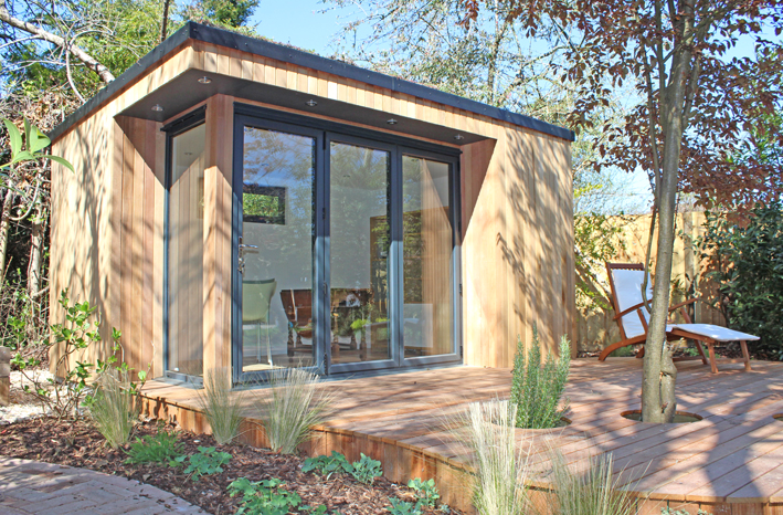 modernist garden shed